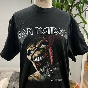 Iron Maiden 2004 Y2K Tour Band Tee Shirt Wildest Dreams Dance of Death M 30-40